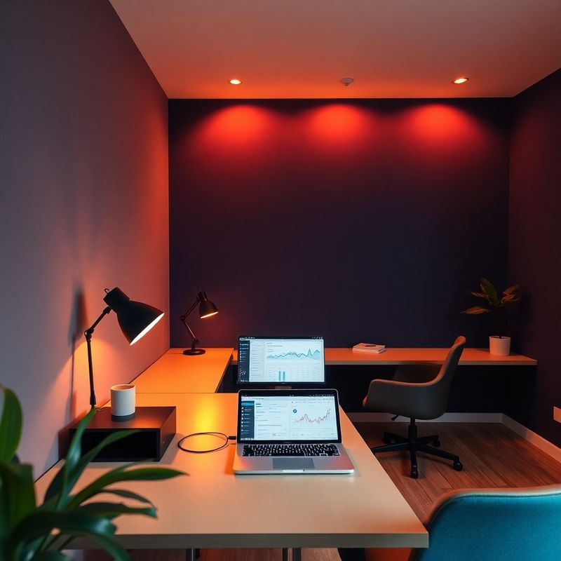 Interior modern al studioului Mic Studio în Brașov, cu accente indigo